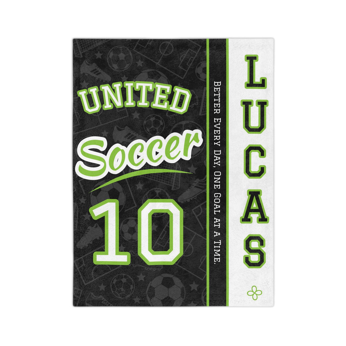 Personalized Soccer Blanket - Varsity Split Design | Custom Team Name, Number or Class Year & Player Name | Soccer Player, Senior Night Gift | Plush Throw