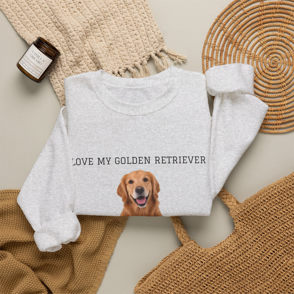 Custom Pet Photo Sweatshirt - Loved Better Every Day | Your Dog or Cat Photo & Name | Love My Pack | Rescue Mama | Gildan Sweatshirt