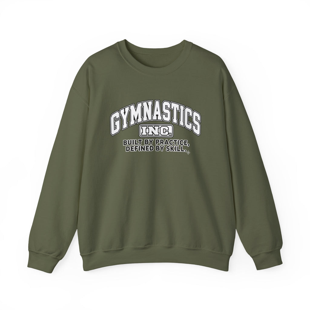 Gymnastics Inc. Sweatshirt | Built by Practice, Defined by Skill | Gymnastics Gildan Crewneck
