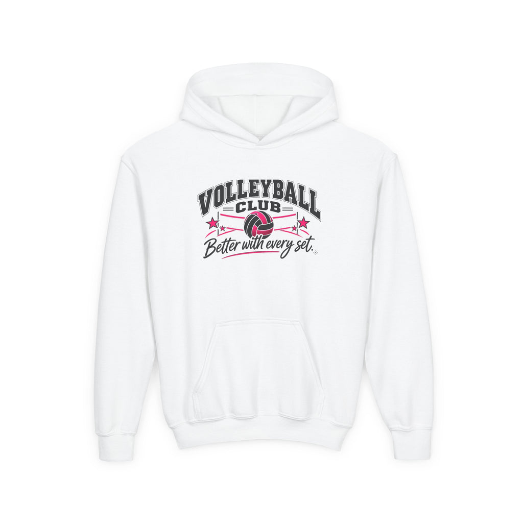 Volleyball Club Youth Hoodie | Better With Every Set | Girls Volleyball Youth Hoodie