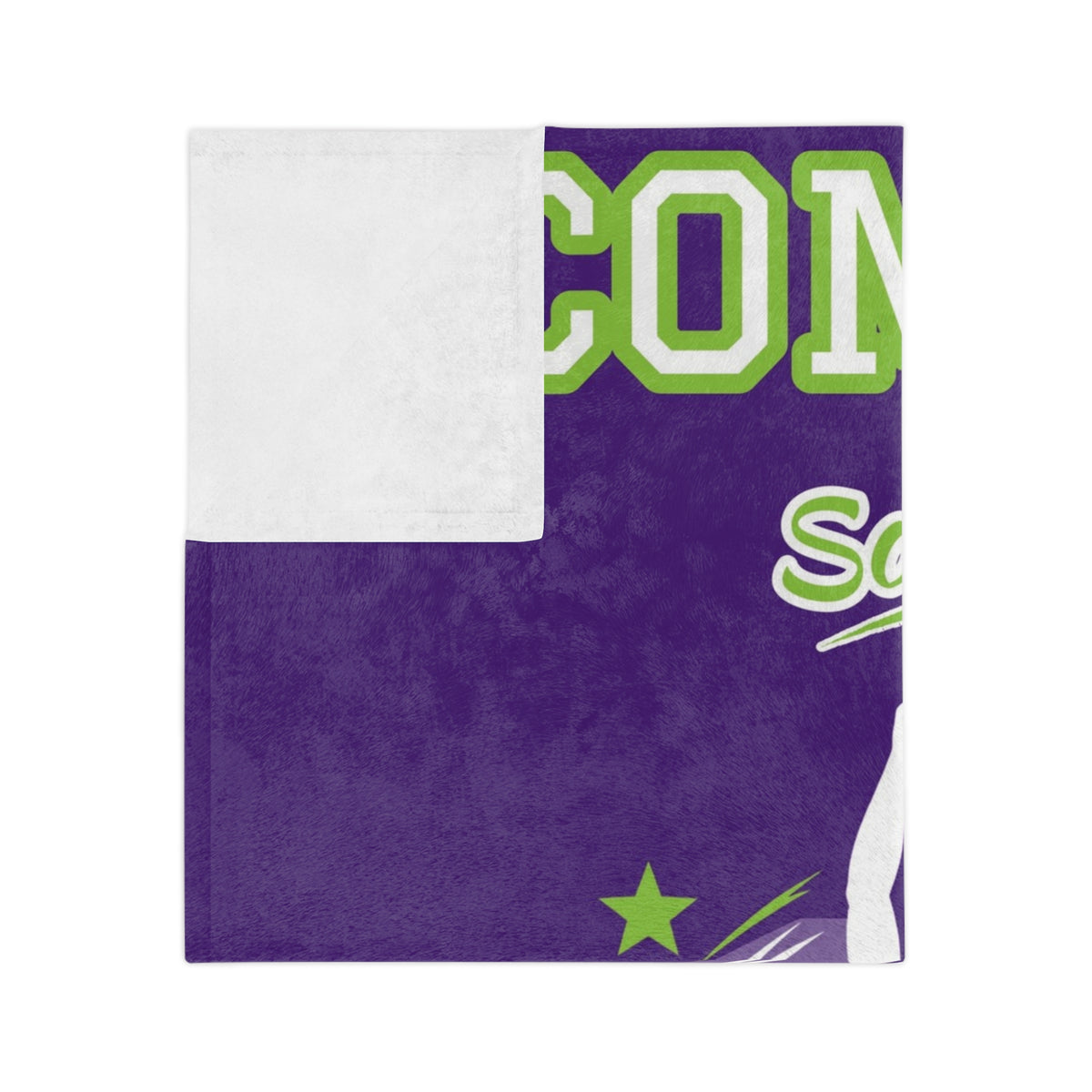 Personalized Softball Blanket - Player Spotlight Design | Custom Team Name, Number & Player Name | 2 Styles, Your Team Colors | Plush Throw