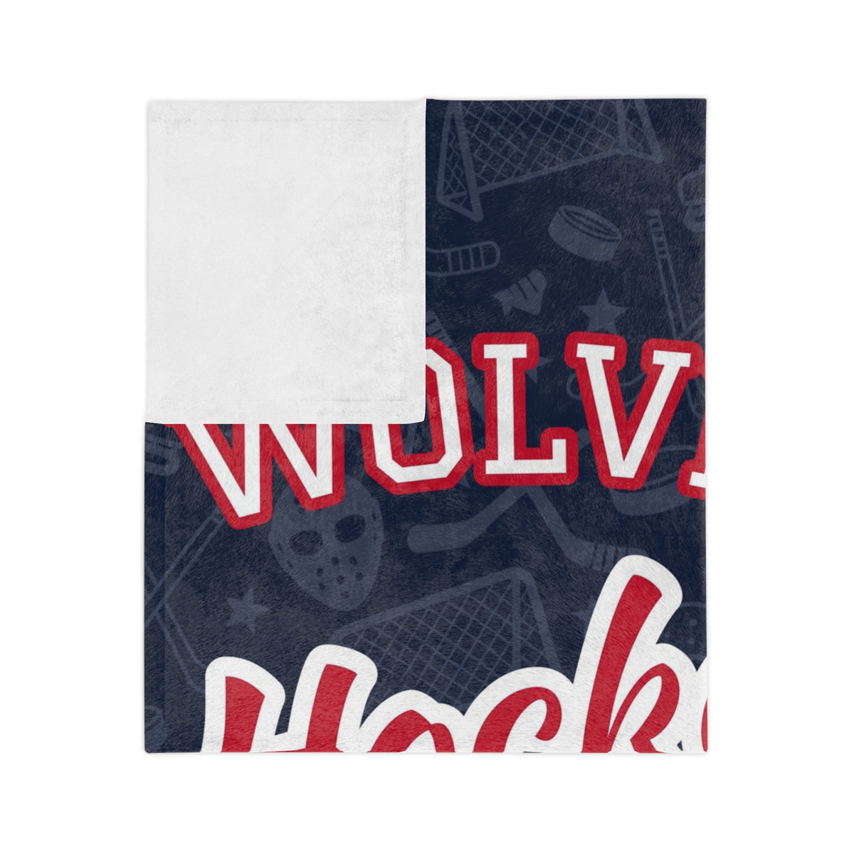 Personalized Hockey Blanket - Varsity Split Design | Custom Team Name, Number or Class Year & Player Name | Hockey Player, Senior Night Gift | Plush Throw