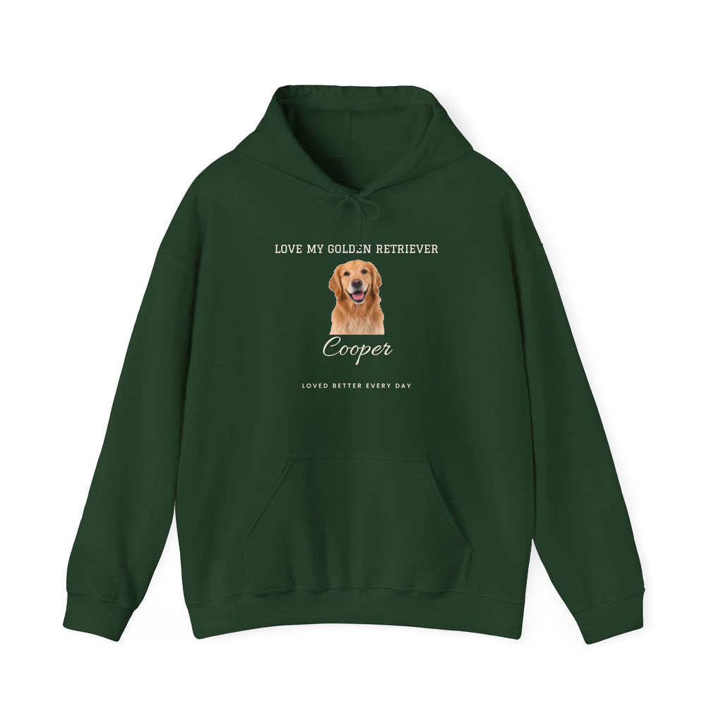 Custom Pet Photo Hoodie - Loved Better Every Day | Your Dog or Cat Photo & Name | Love My Pack | Rescue Mama | Gildan Hoodie