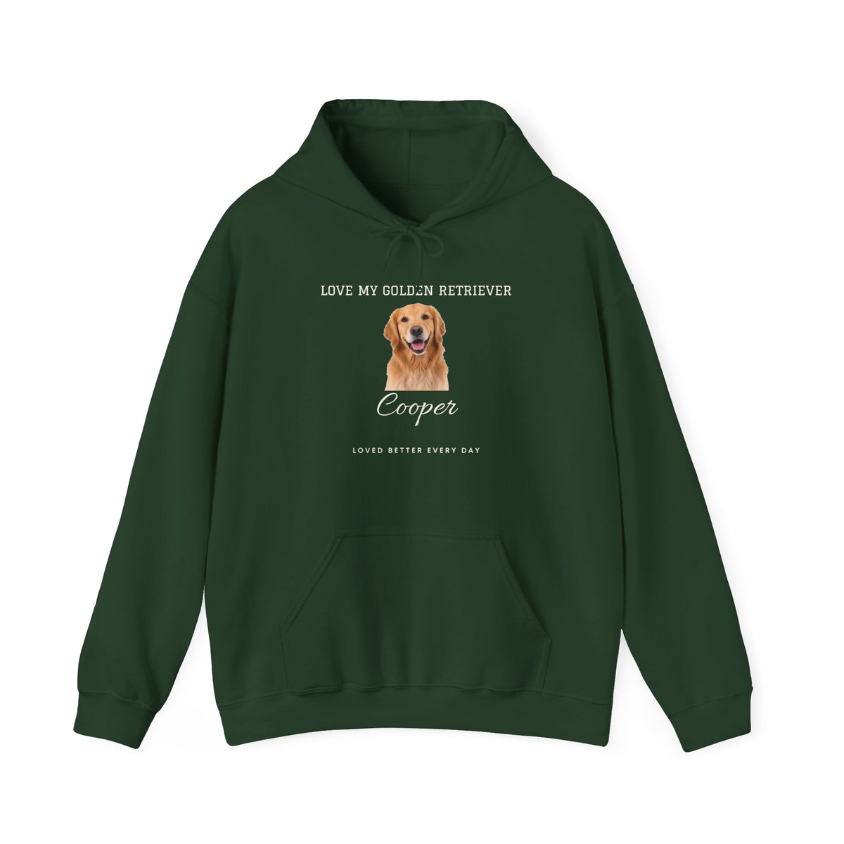 Custom Pet Photo Hoodie - Loved Better Every Day | Your Dog or Cat Photo & Name | Love My Pack | Rescue Mama | Gildan Hoodie