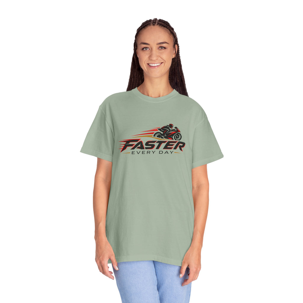 Faster Every Day Sport Bike Logo Tee | Motorcycle Racing Shirt | Comfort Colors T-Shirt