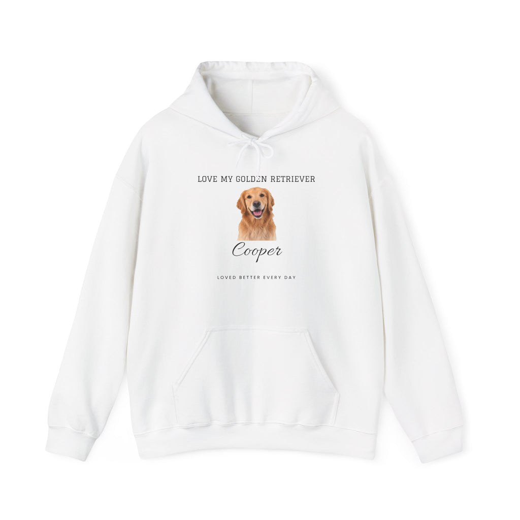 Custom Pet Photo Hoodie - Loved Better Every Day | Your Dog or Cat Photo & Name | Love My Pack | Rescue Mama | Gildan Hoodie