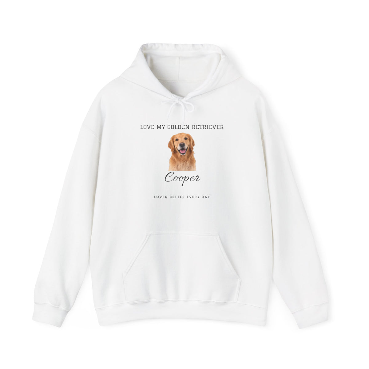 Custom Pet Photo Hoodie - Loved Better Every Day | Your Dog or Cat Photo & Name | Love My Pack | Rescue Mama | Gildan Hoodie