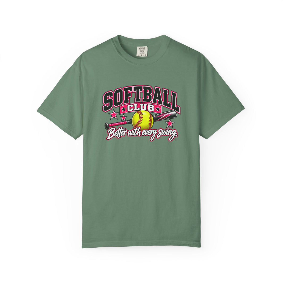 Softball Club T-Shirt | Better With Every Swing | Softball Comfort Colors Tee