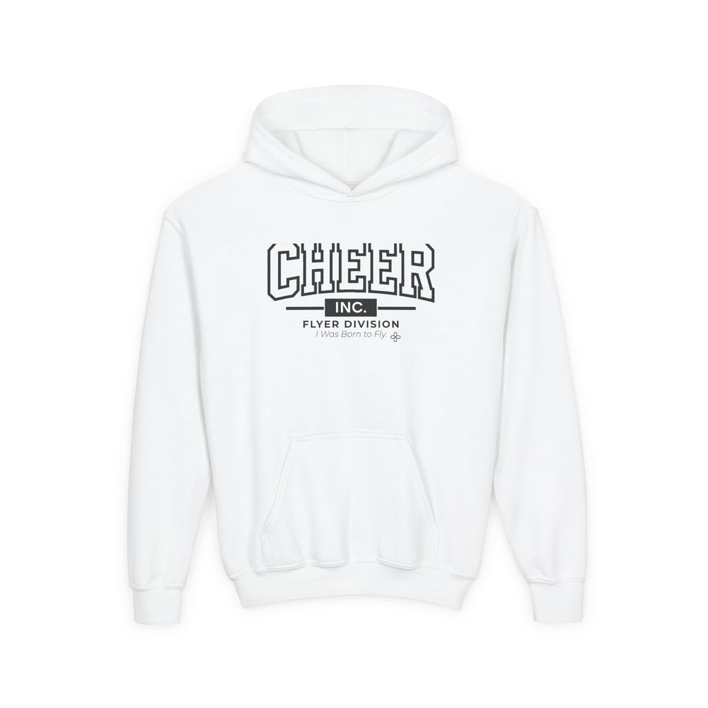 Cheer Inc. Flyer Division Youth Hoodie | I Was Born to Fly | Girls Cheer Youth Hoodie
