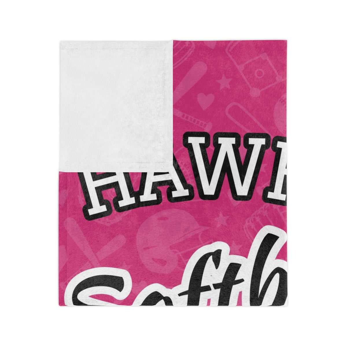Personalized Softball Blanket - Varsity Split Design | Custom Team Name, Number or Class Year & Player Name | Softball Player, Senior Night Gift | Plush Throw