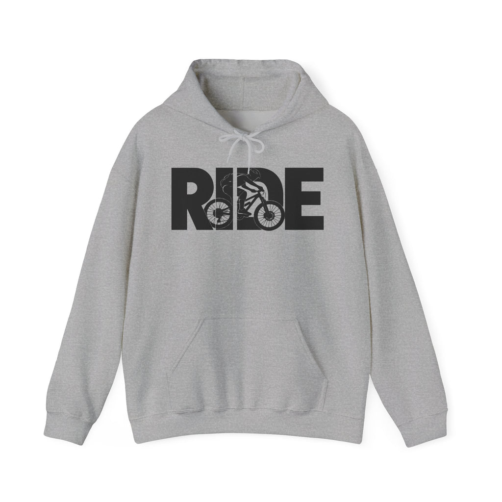 RIDE Mountain Bike Hoodie | Mountain Biker Graphic | Gildan Hoodie