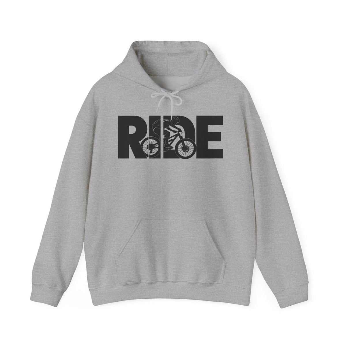 RIDE Mountain Bike Hoodie | Mountain Biker Graphic | Gildan Hoodie