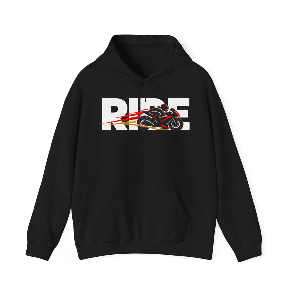 RIDE Sport Bike Hoodie | Sport Bike Rider Graphic | Gildan Hoodie