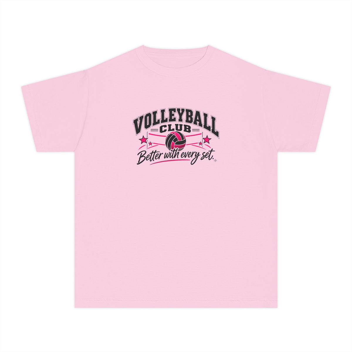 Volleyball Club Youth T-Shirt | Better With Every Set | Girls Volleyball Comfort Colors Youth Tee