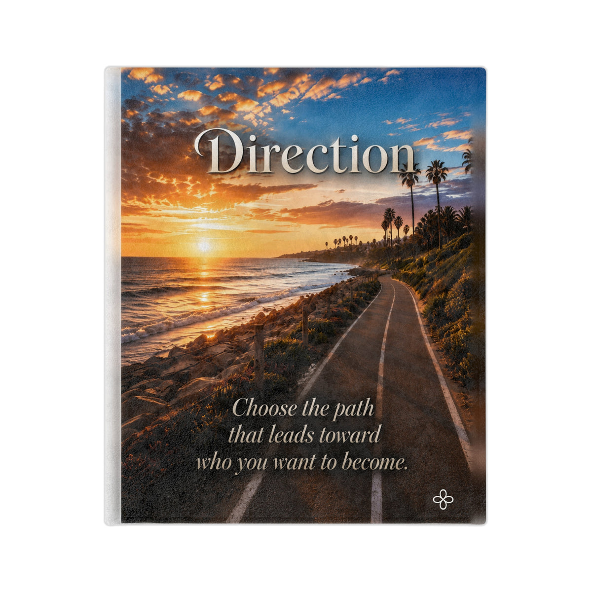 Direction Motivational Blanket | Inspirational Quote Plush Throw Blanket | Uplifting Gift | Better Every Day