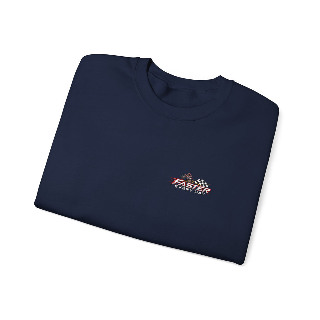 Freedom - I Was Never Meant to Stay Grounded | Motocross Dirt Bike Sweatshirt | Front Logo and Back Print | Gildan Crewneck Sweatshirt
