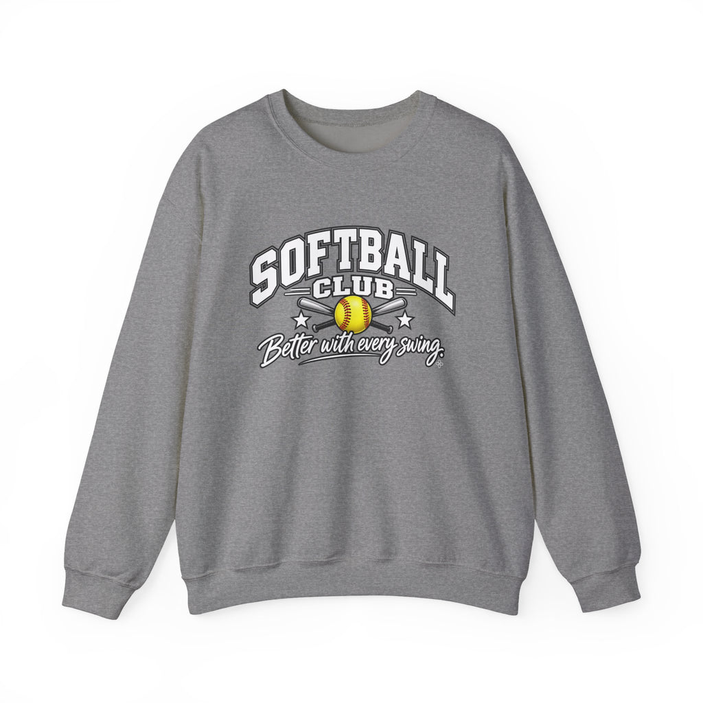Softball Club Sweatshirt | Better With Every Swing | Softball Gildan Crewneck