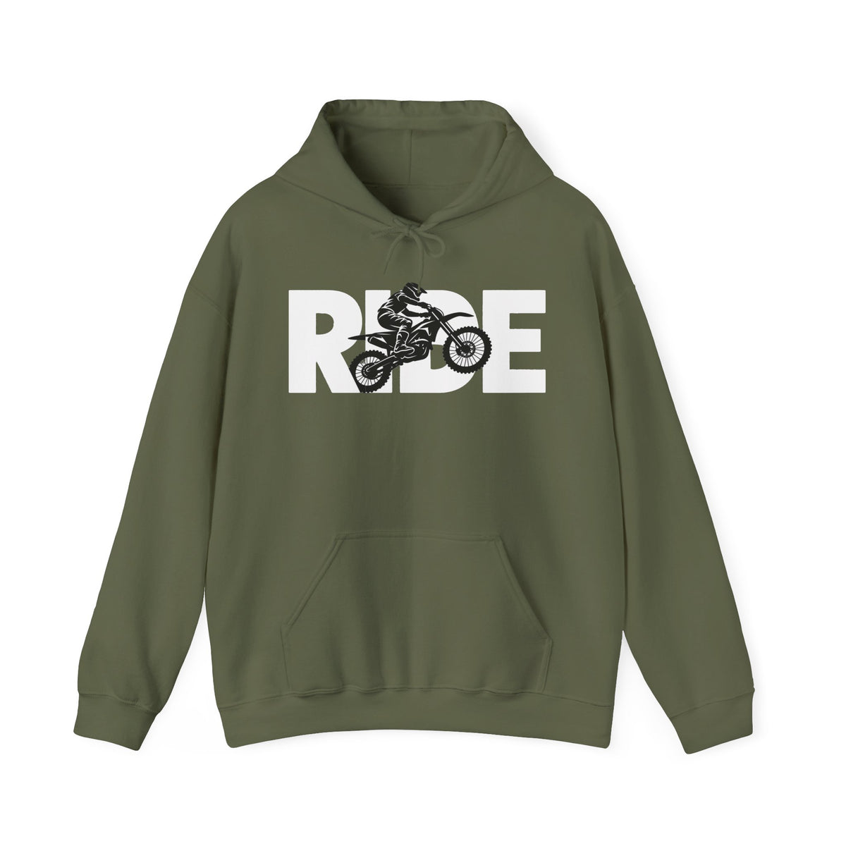 RIDE Dirt Bike Hoodie | Dirt Bike Rider Graphic | Gildan Hoodie
