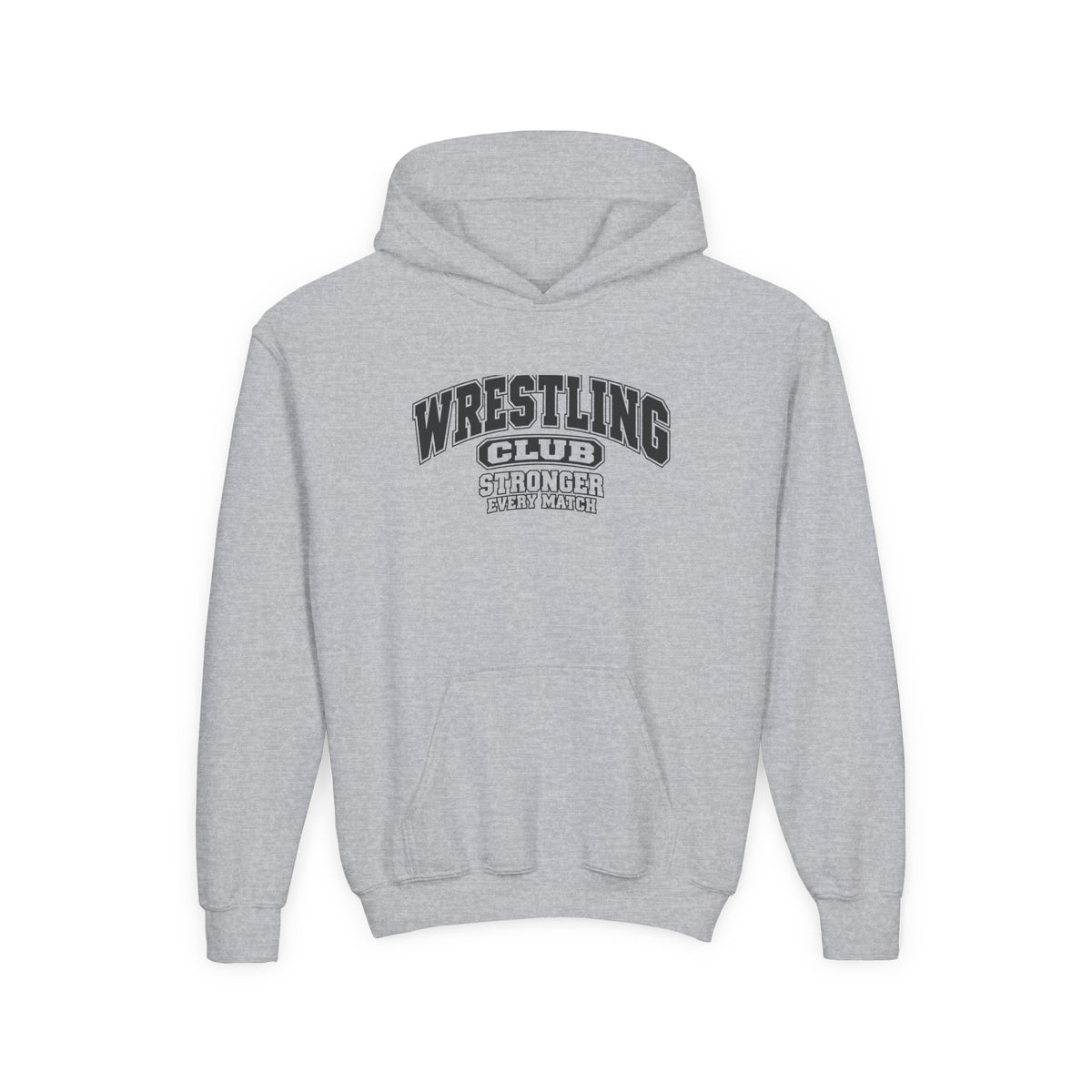 Wrestling Club Youth Hoodie | Stronger Every Match | Kids Wrestling Youth Hoodie