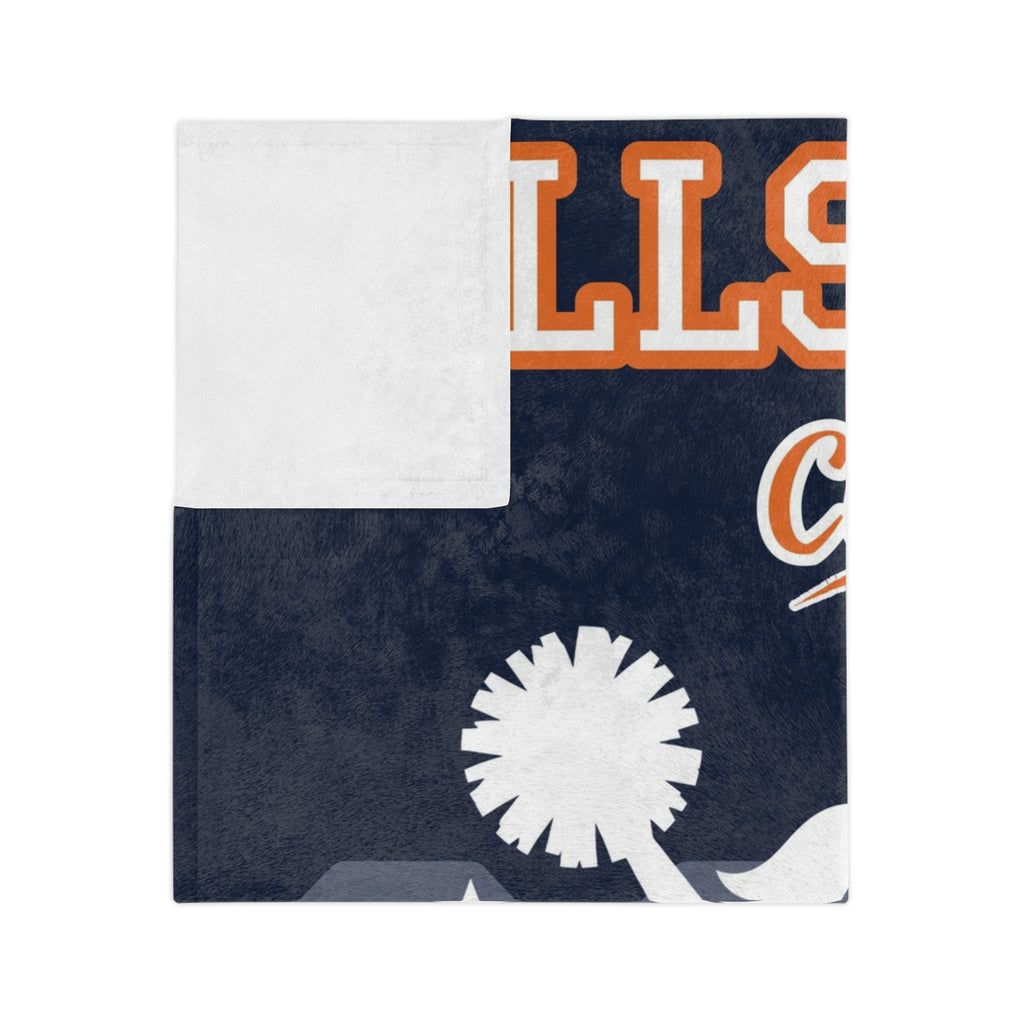 Personalized Cheer Blanket - Player Spotlight Design | Custom Team Name, Class Year & Cheerleader Name | 2 Styles, Your Team Colors | Plush Throw