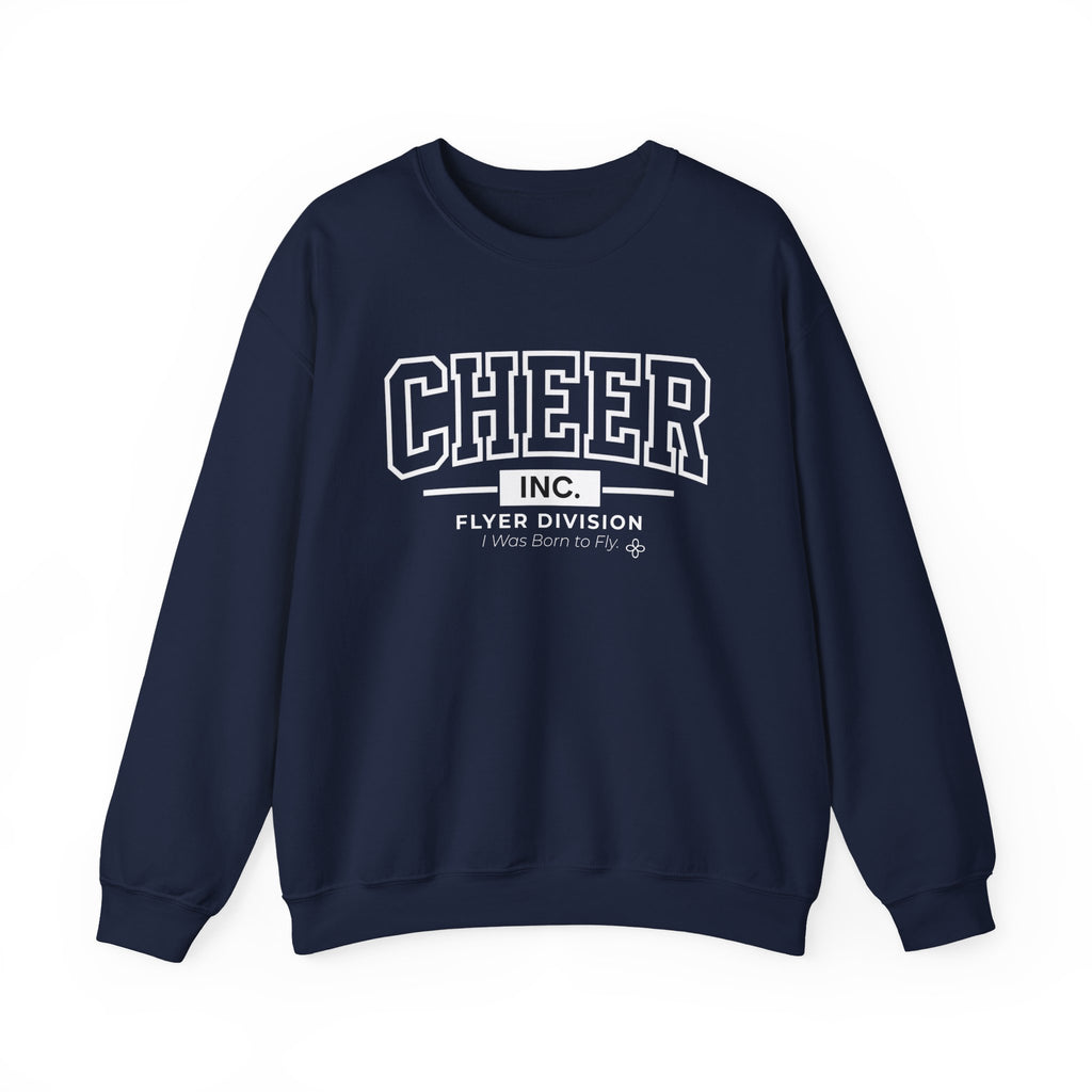 Cheer Inc. Flyer Division Sweatshirt | I Was Born to Fly | Cheer Gildan Crewneck