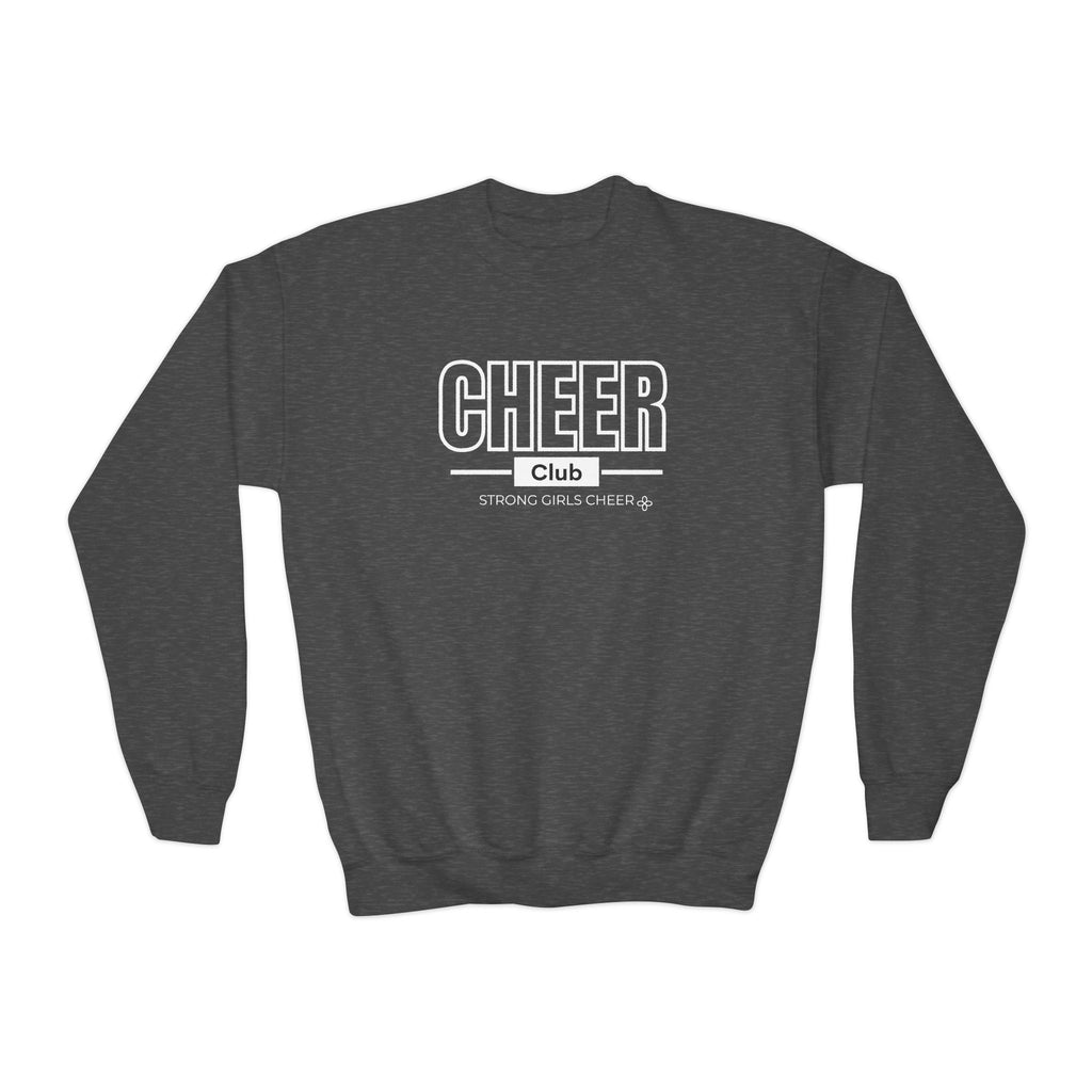 Cheer Club Youth Sweatshirt | Strong Girls Cheer | Girls Cheer Youth Crewneck