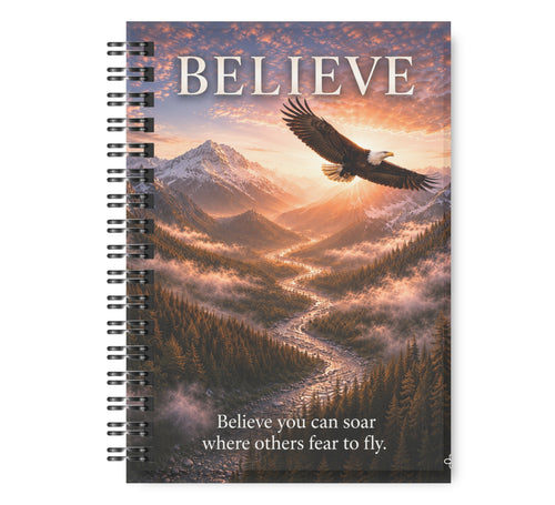 Believe, Eagle Let's Go Inspiration Bundle: Digital Art Pack and 6”x9” Journal, Intentionalities Inspiration Collection