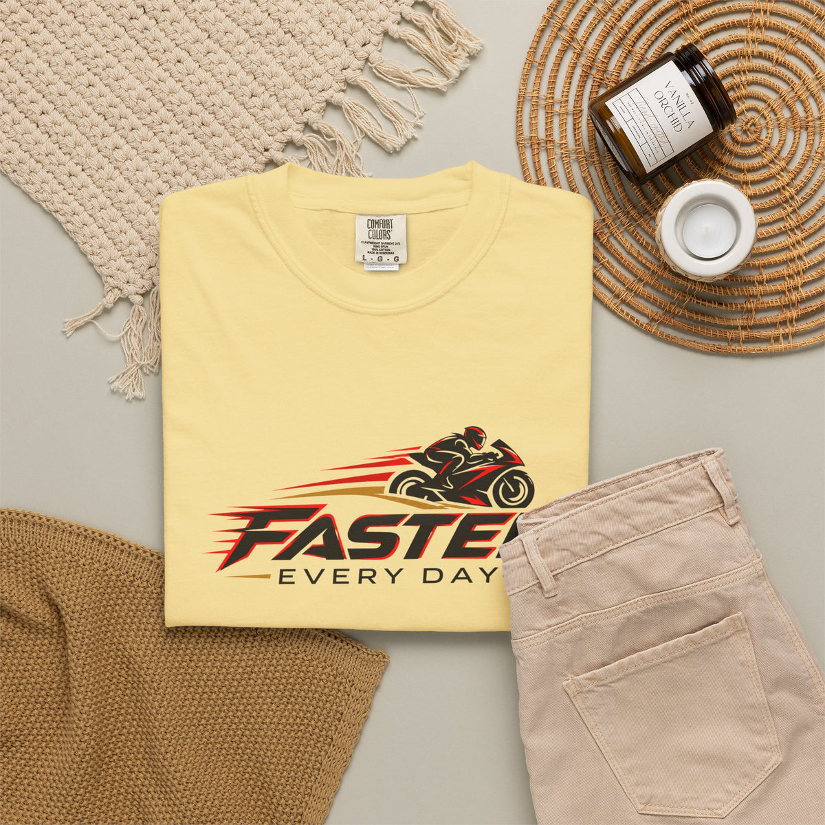 Faster Every Day Sport Bike Logo Tee | Motorcycle Racing Shirt | Comfort Colors T-Shirt