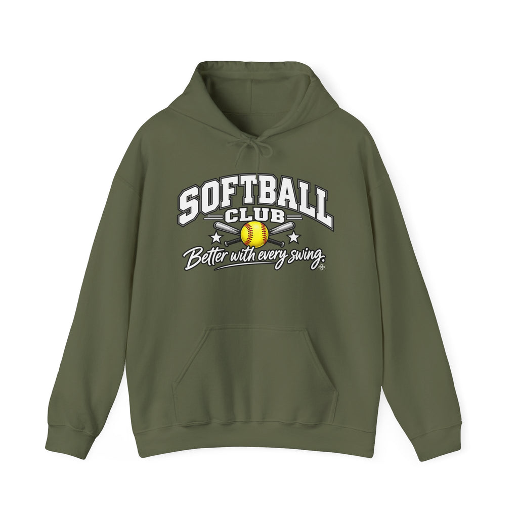 Softball Club Hoodie | Better With Every Swing | Softball Gildan Hoodie