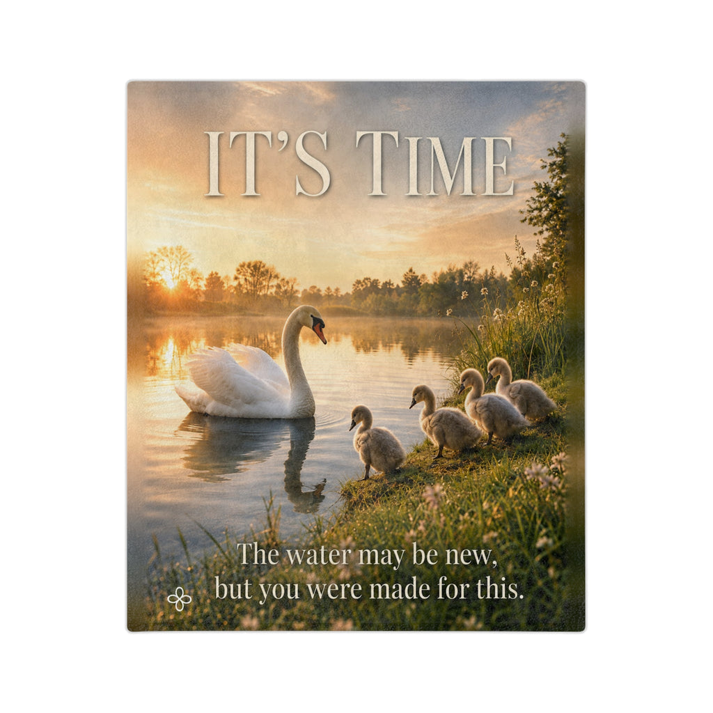 It's Time Motivational Blanket | Inspirational Quote Plush Throw Blanket | Uplifting Gift | Better Every Day