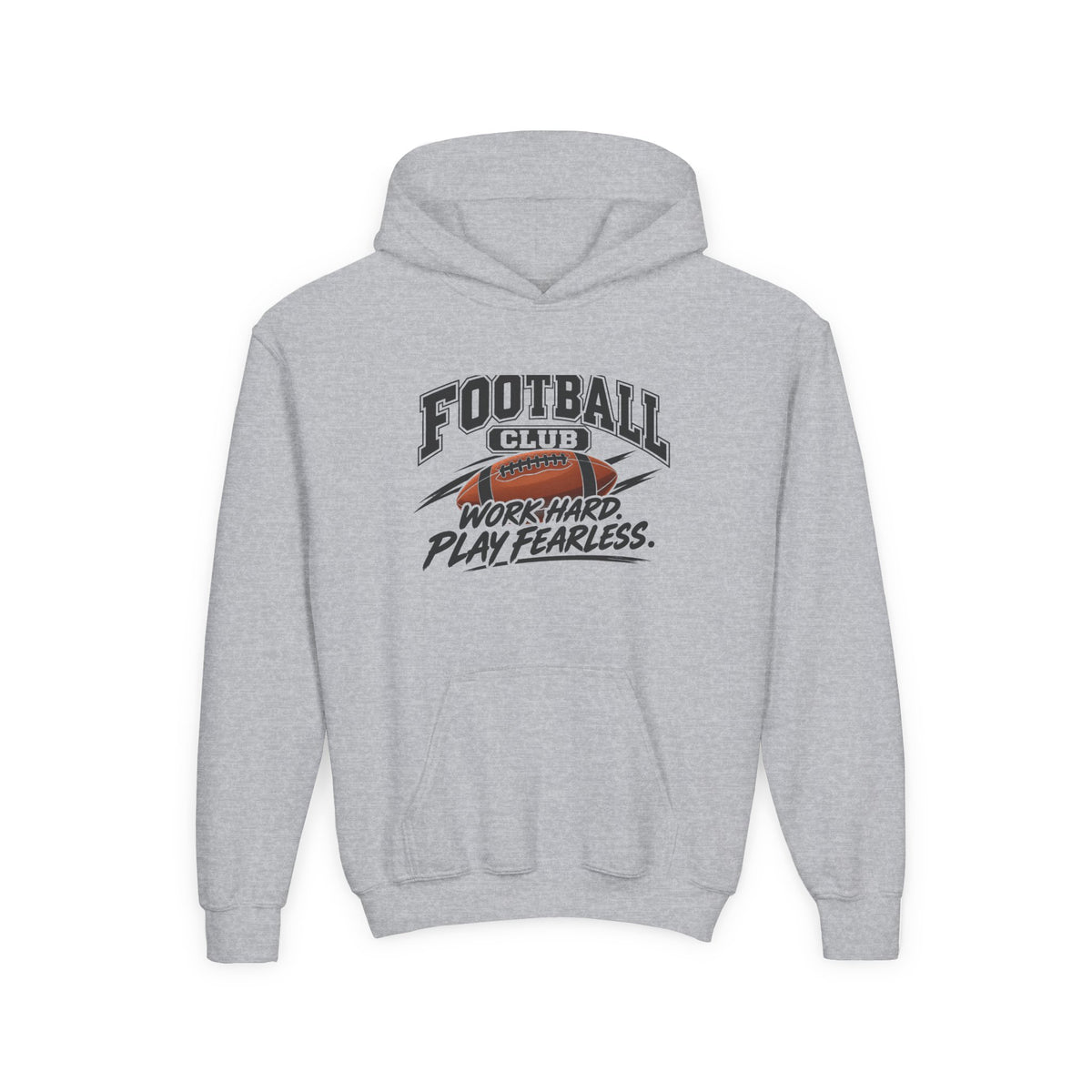 Football Club Youth Hoodie | Work Hard, Play Fearless | Kids Football Youth Hoodie