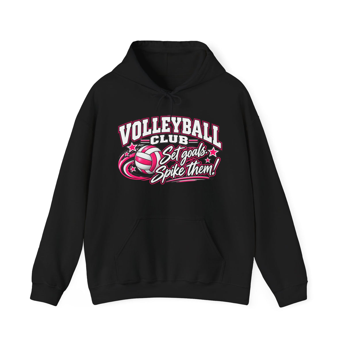 Volleyball Club Hoodie | Set Goals, Spike Them | Volleyball Gildan Hoodie