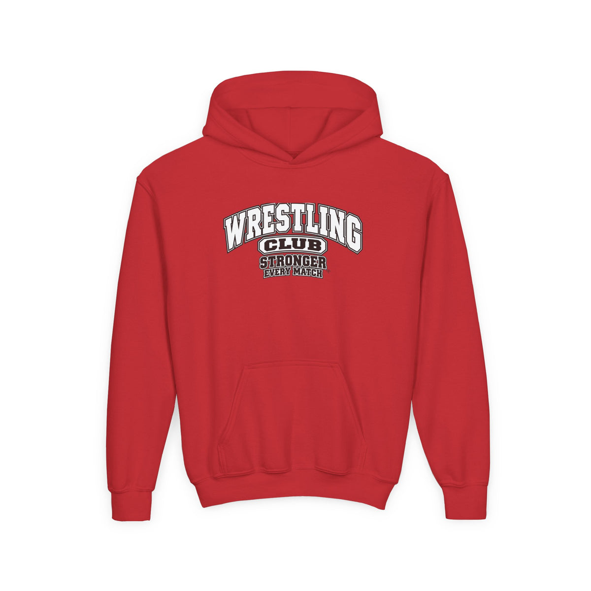 Wrestling Club Youth Hoodie | Stronger Every Match | Kids Wrestling Youth Hoodie