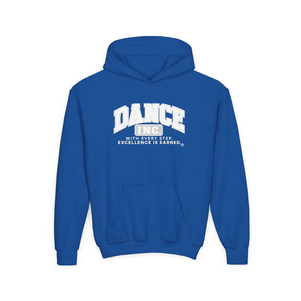 Dance Inc. Youth Hoodie | With Every Step, Excellence Is Earned | Girls Dance Youth Hoodie