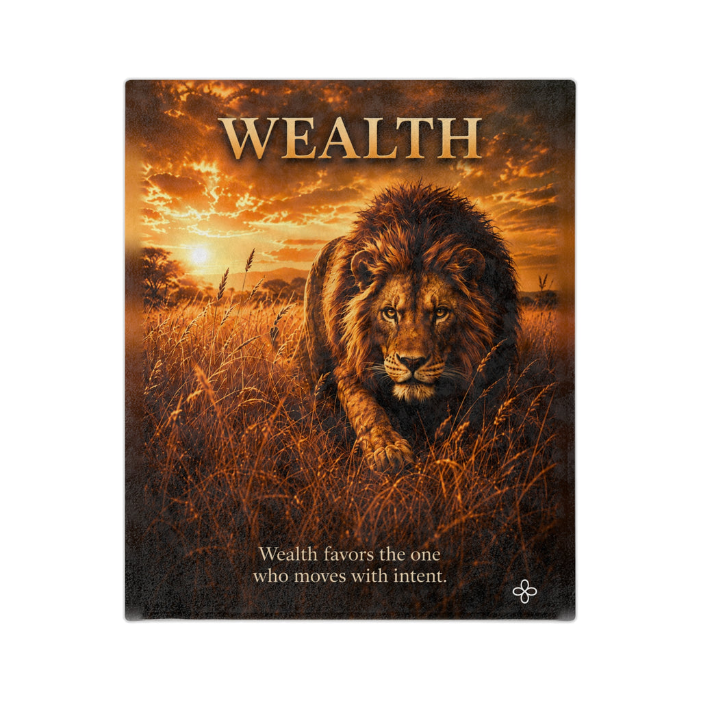 Wealth Motivational Blanket | Inspirational Quote Plush Throw Blanket | Uplifting Gift | Better Every Day