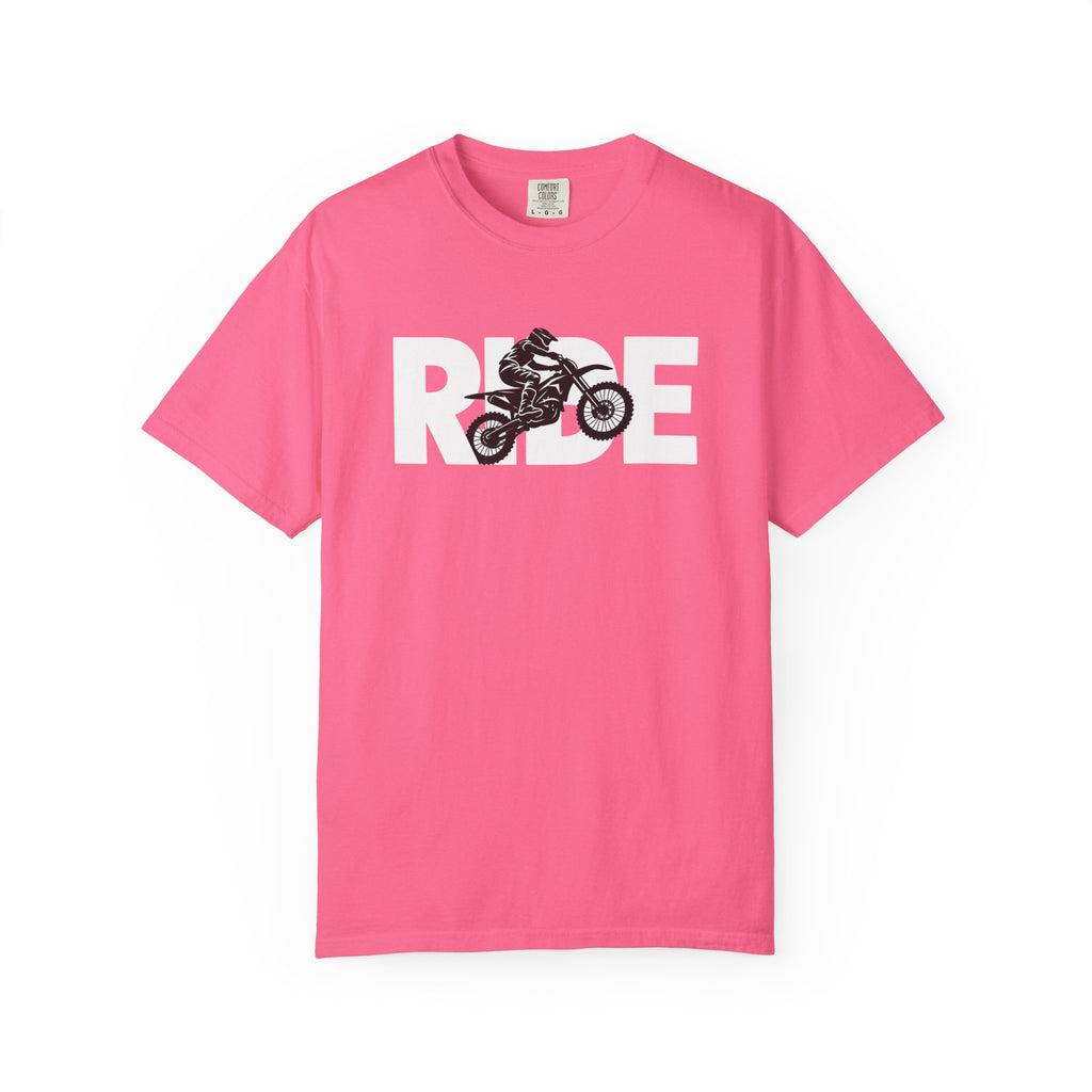 RIDE Dirt Bike T-Shirt | Dirt Bike Rider Graphic | Comfort Colors Tee