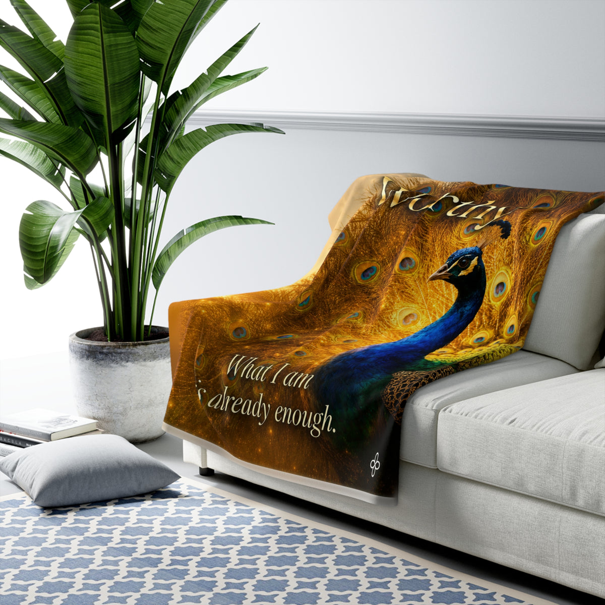 Worthy Motivational Sherpa Blanket | Inspirational Quote Sherpa Fleece Throw | Uplifting Gift | Better Every Day