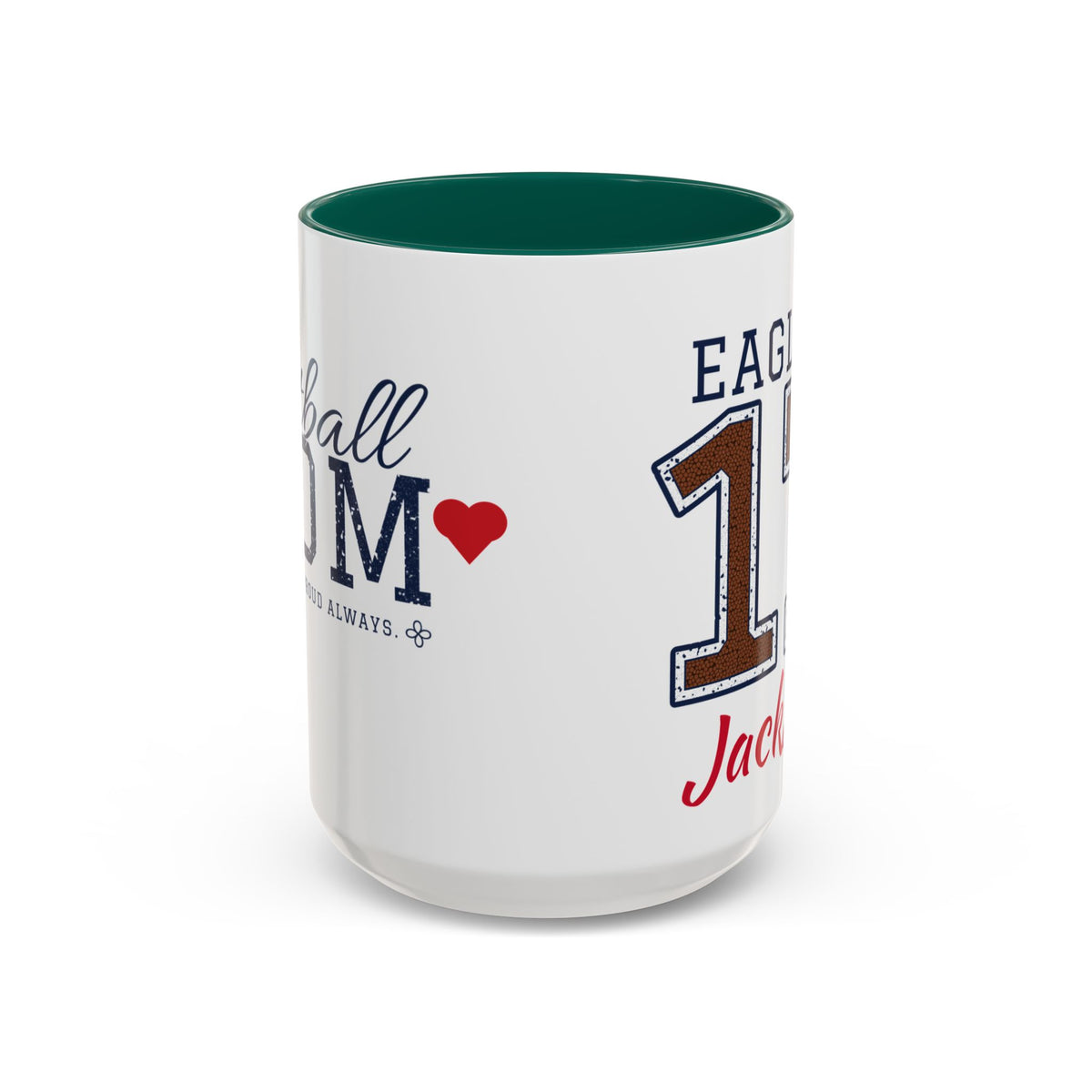 Personalized Football Mom Mug - Proud Today. Proud Always. | Custom Team Name, Number & Player Name | Football Dad, Grandma Gift | 15 oz