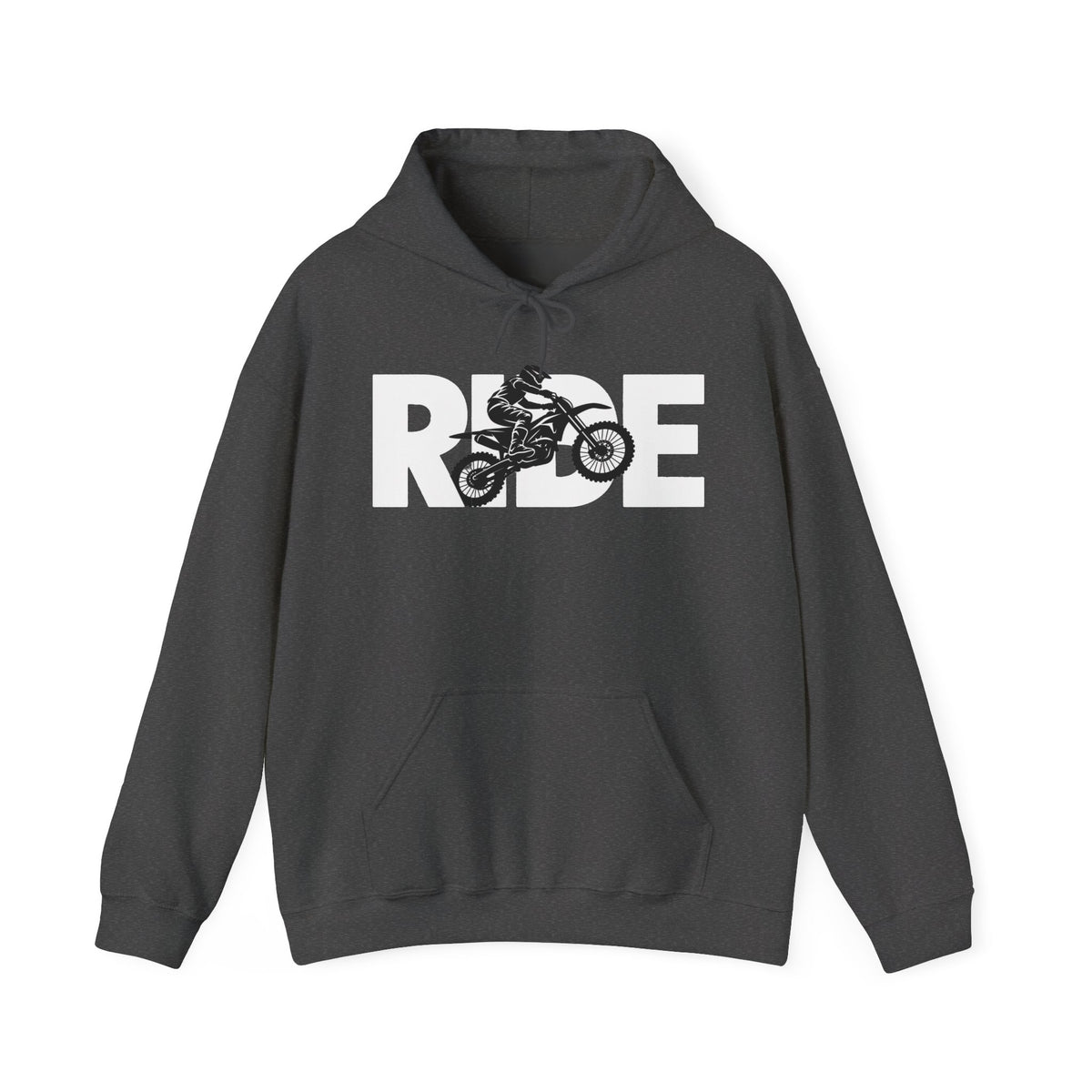 RIDE Dirt Bike Hoodie | Dirt Bike Rider Graphic | Gildan Hoodie