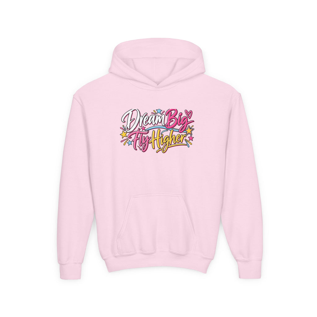 Dream Big Fly Higher Youth Hoodie | Gymnast Gift | Girls Gymnastics Youth Hoodie