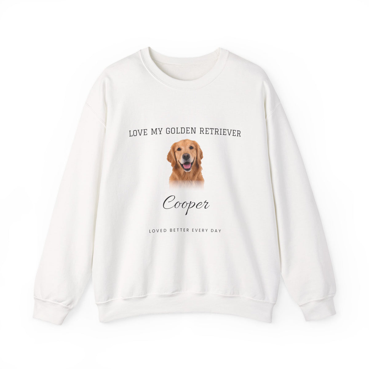 Custom Pet Photo Sweatshirt - Loved Better Every Day | Your Dog or Cat Photo & Name | Love My Pack | Rescue Mama | Gildan Sweatshirt