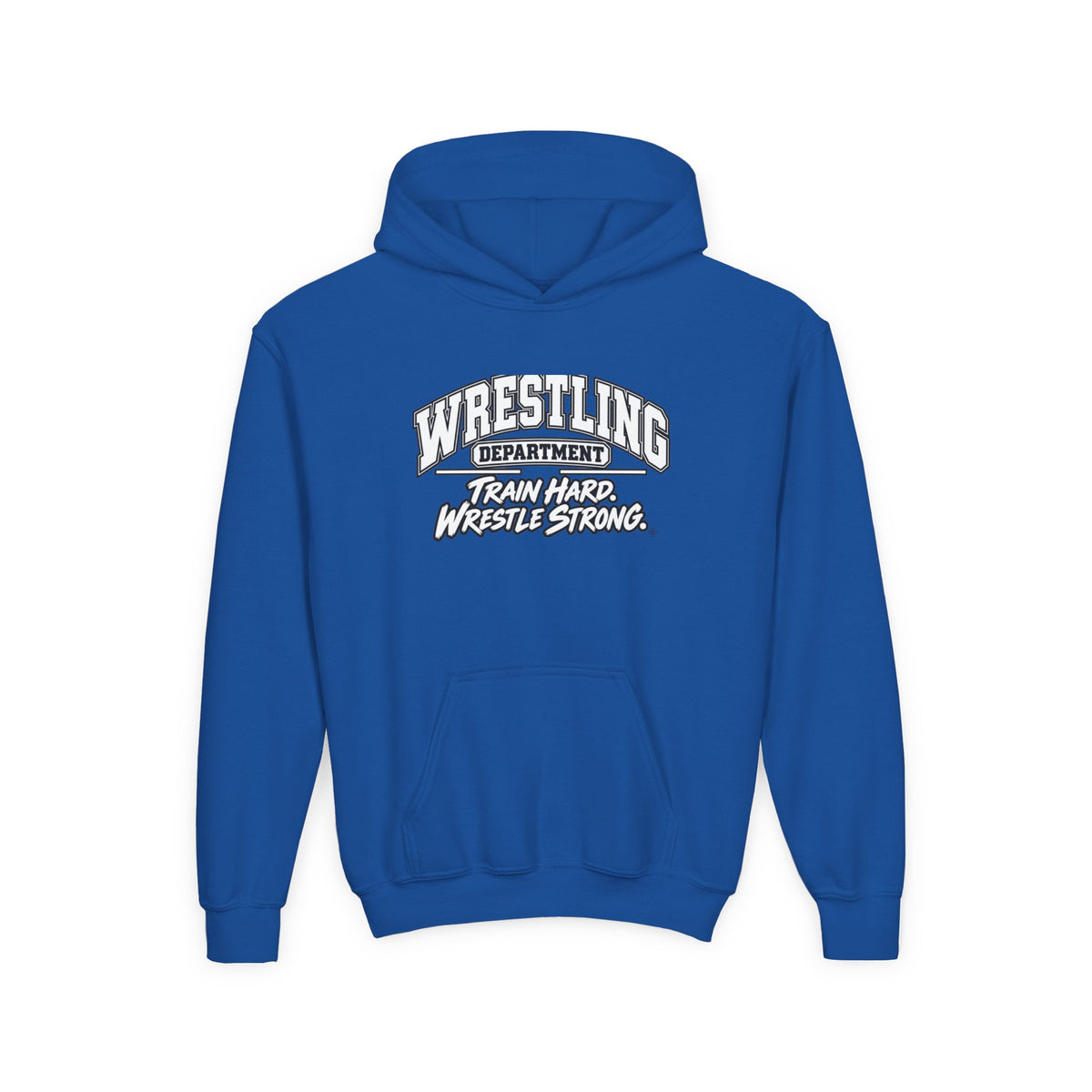 Wrestling Department Youth Hoodie | Train Hard, Wrestle Strong | Kids Wrestling Youth Hoodie