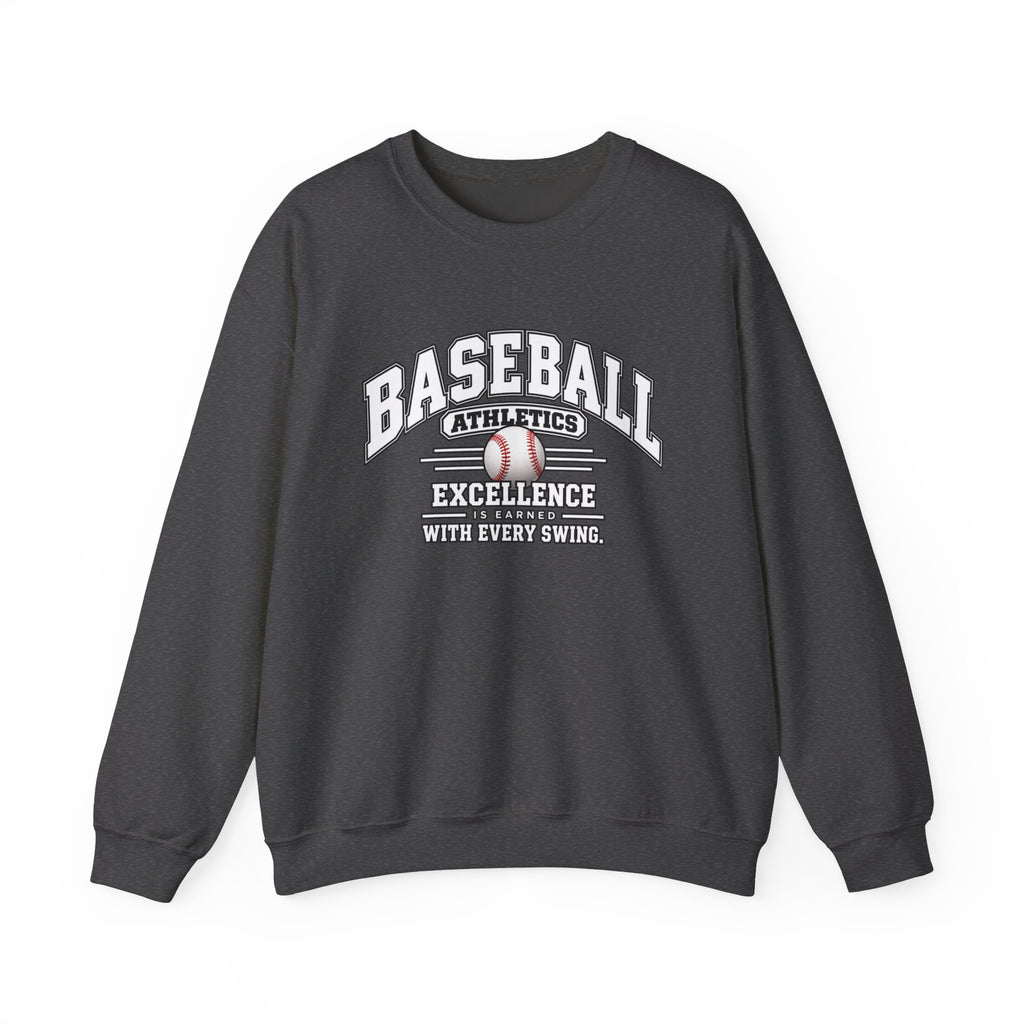 Baseball Athletics Sweatshirt | Excellence Is Earned With Every Swing | Baseball Gildan Crewneck