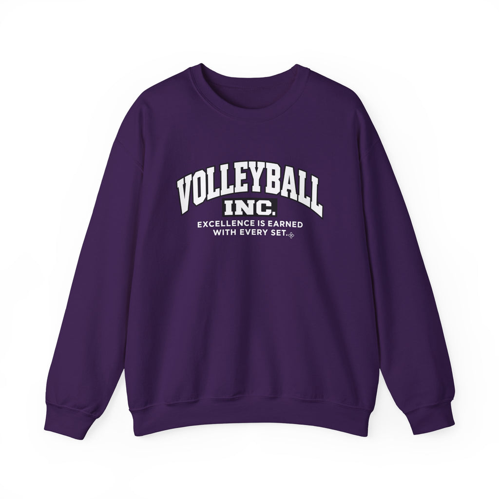 Volleyball Inc. Sweatshirt | Excellence Is Earned With Every Set | Volleyball Gildan Crewneck