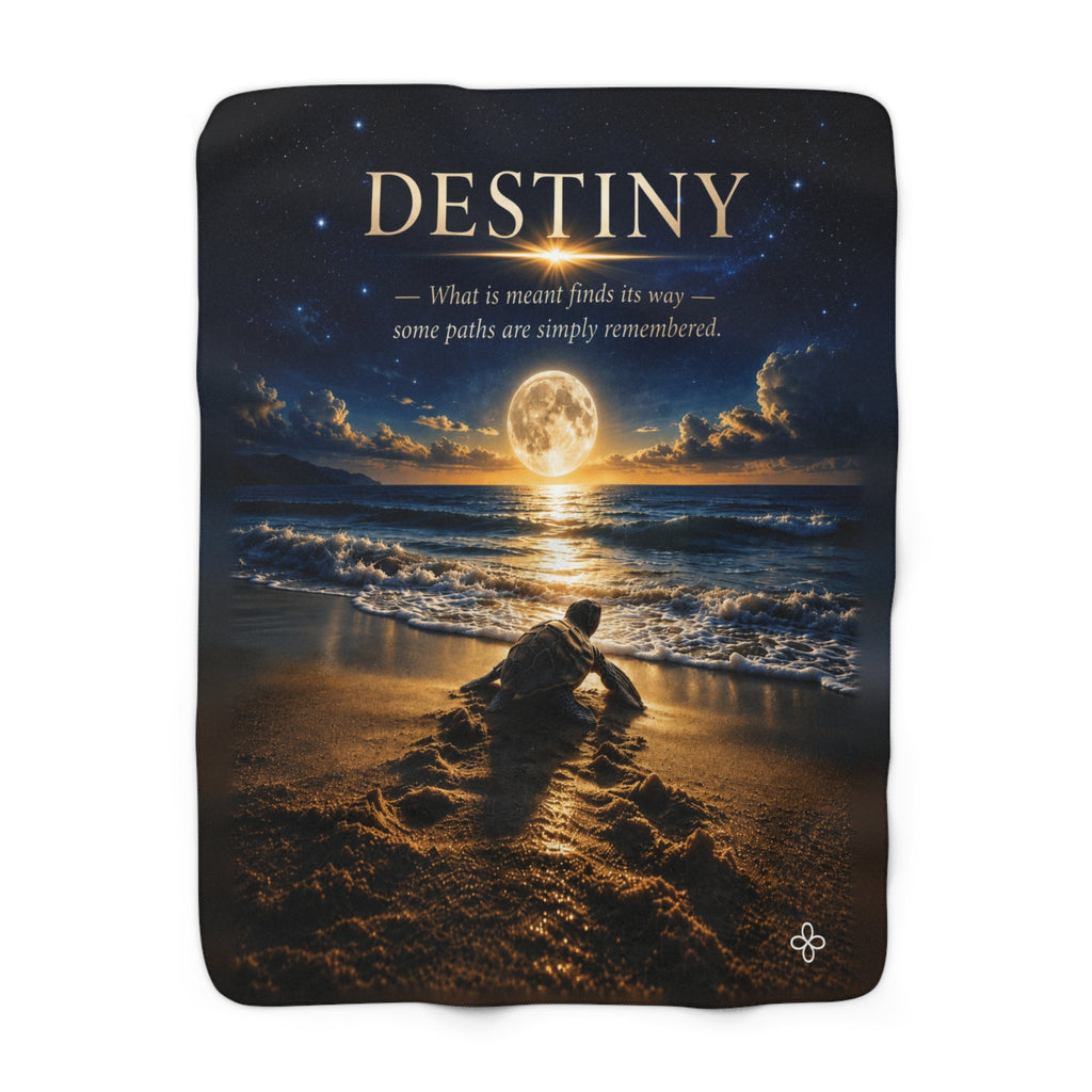 Destiny Motivational Sherpa Blanket | Inspirational Quote Sherpa Fleece Throw | Uplifting Gift | Better Every Day