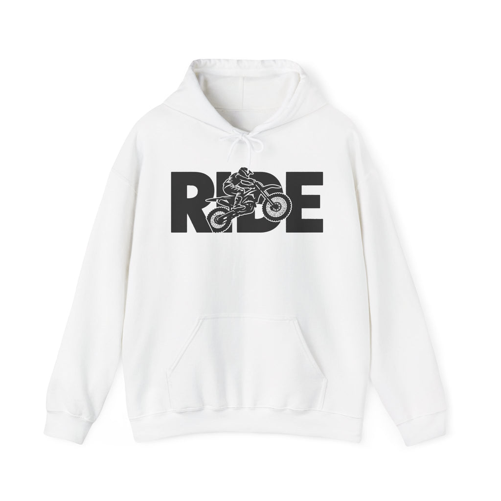 RIDE Dirt Bike Hoodie | Dirt Bike Rider Graphic | Gildan Hoodie