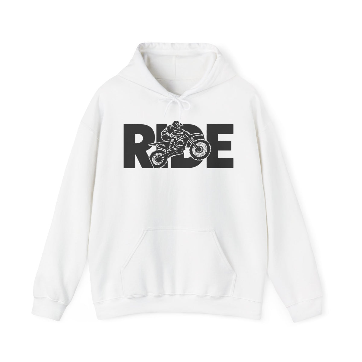 RIDE Dirt Bike Hoodie | Dirt Bike Rider Graphic | Gildan Hoodie