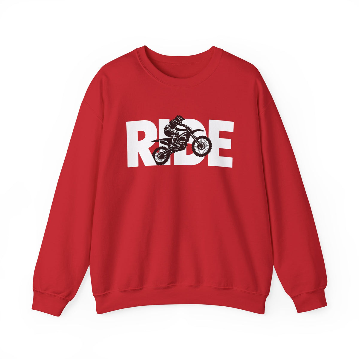 RIDE Dirt Bike Sweatshirt | Dirt Bike Rider Graphic | Gildan Crewneck
