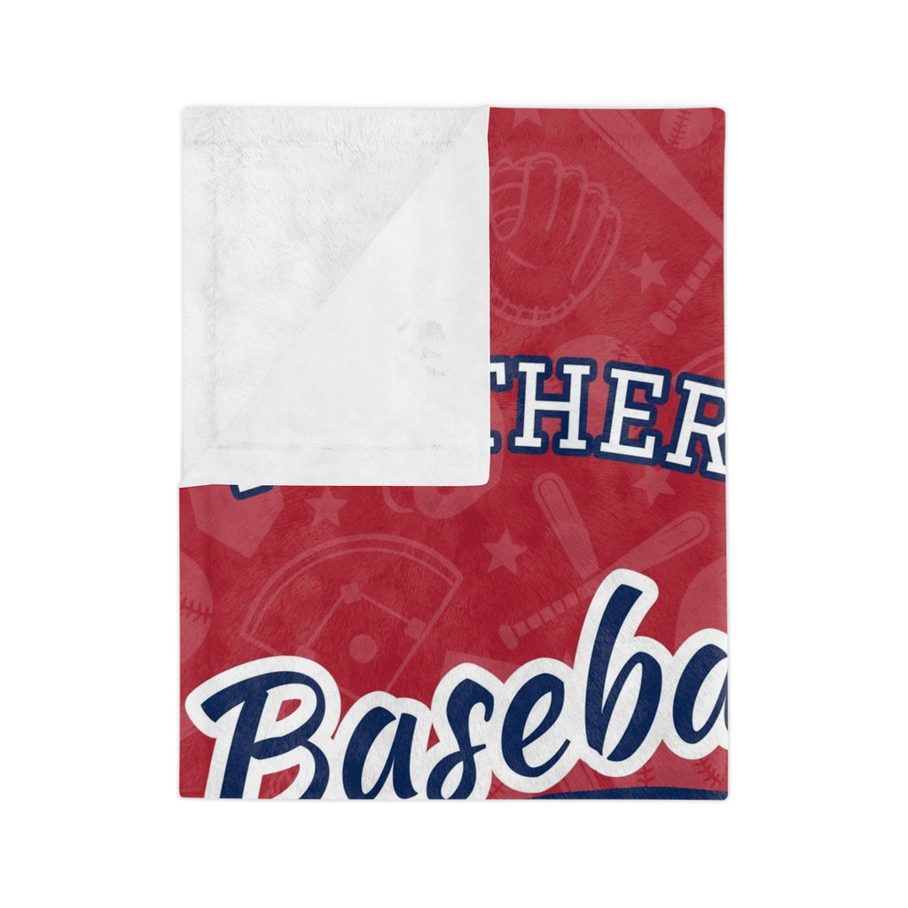Personalized Baseball Blanket - Varsity Split Design | Custom Team Name, Number or Class Year & Player Name | Baseball Player, Senior Night Gift | Plush Throw