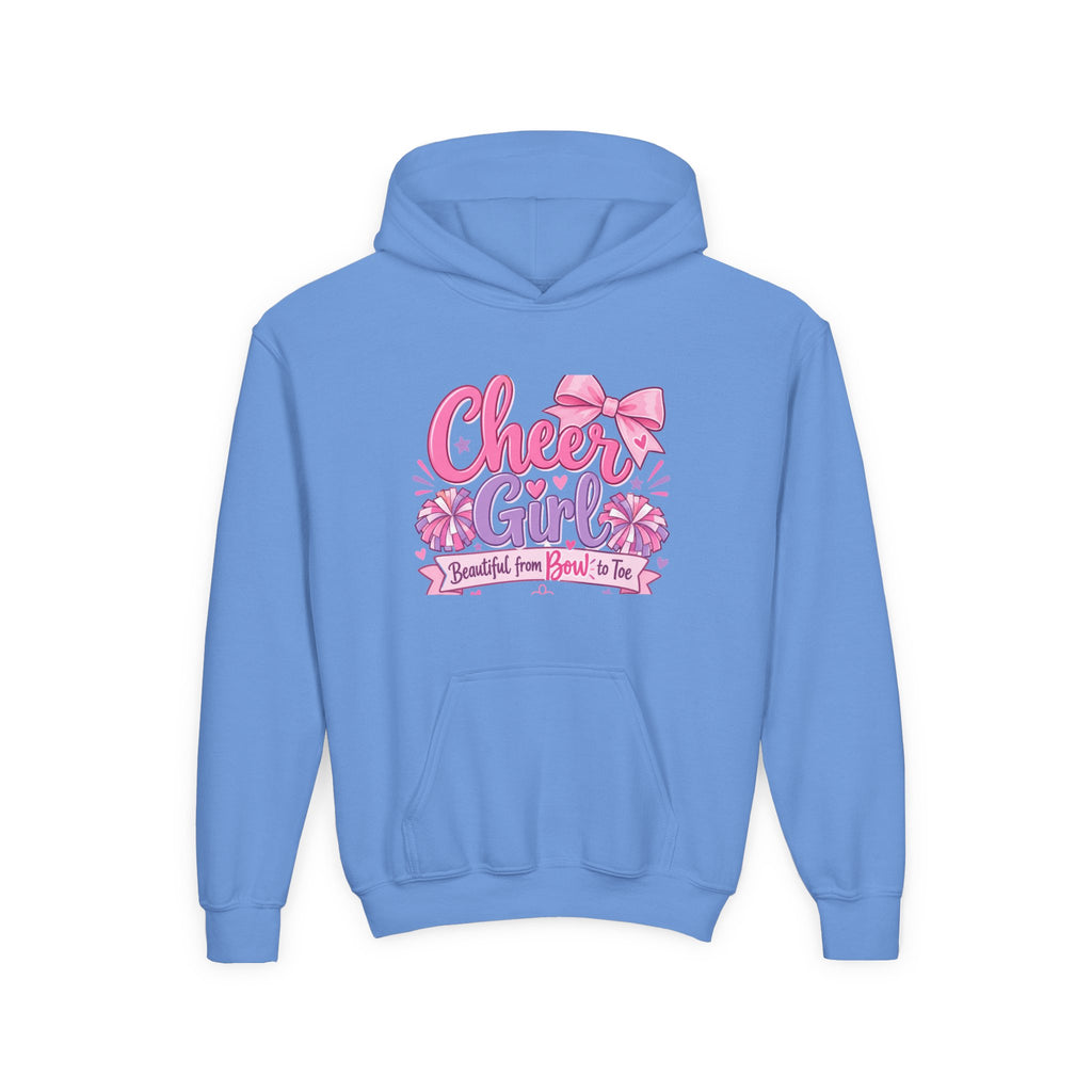 Cheer Girl Youth Hoodie | Beautiful From Bow to Toe | Girls Cheer Youth Hoodie